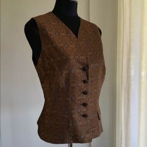 Ann Taylor Menswear Style Jacquard Vest